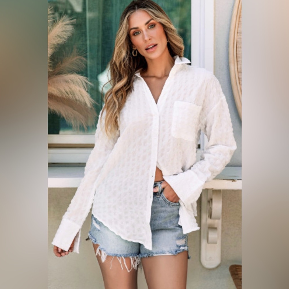 Bennett crinkled plaid textured shirt